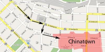 แผนที่ของ chinatown แวนคูเวอร์