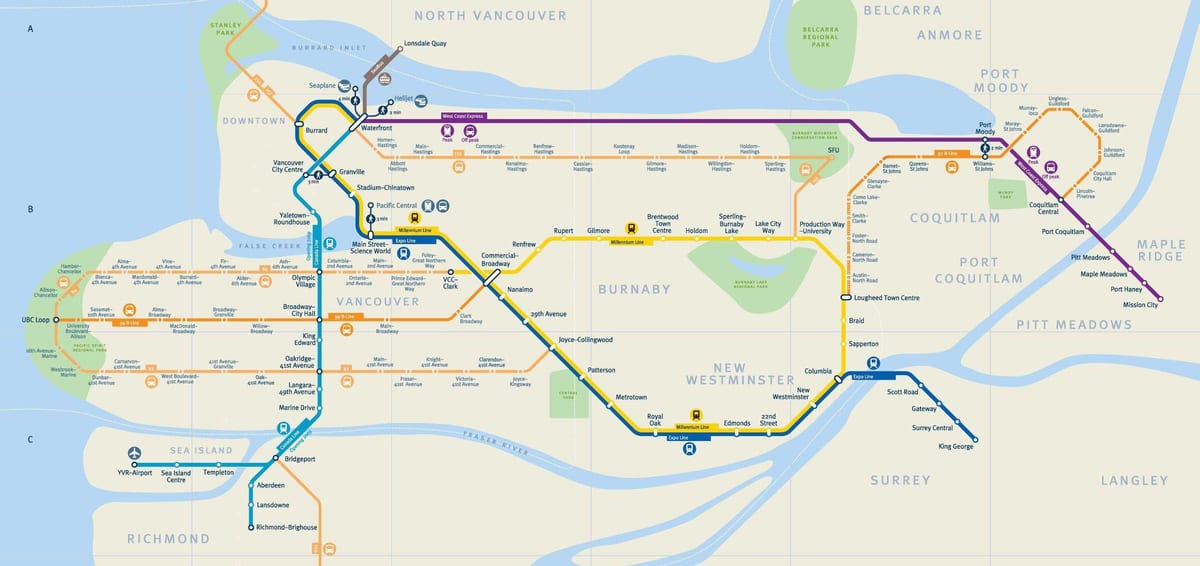 แวน skytrain แผนที่