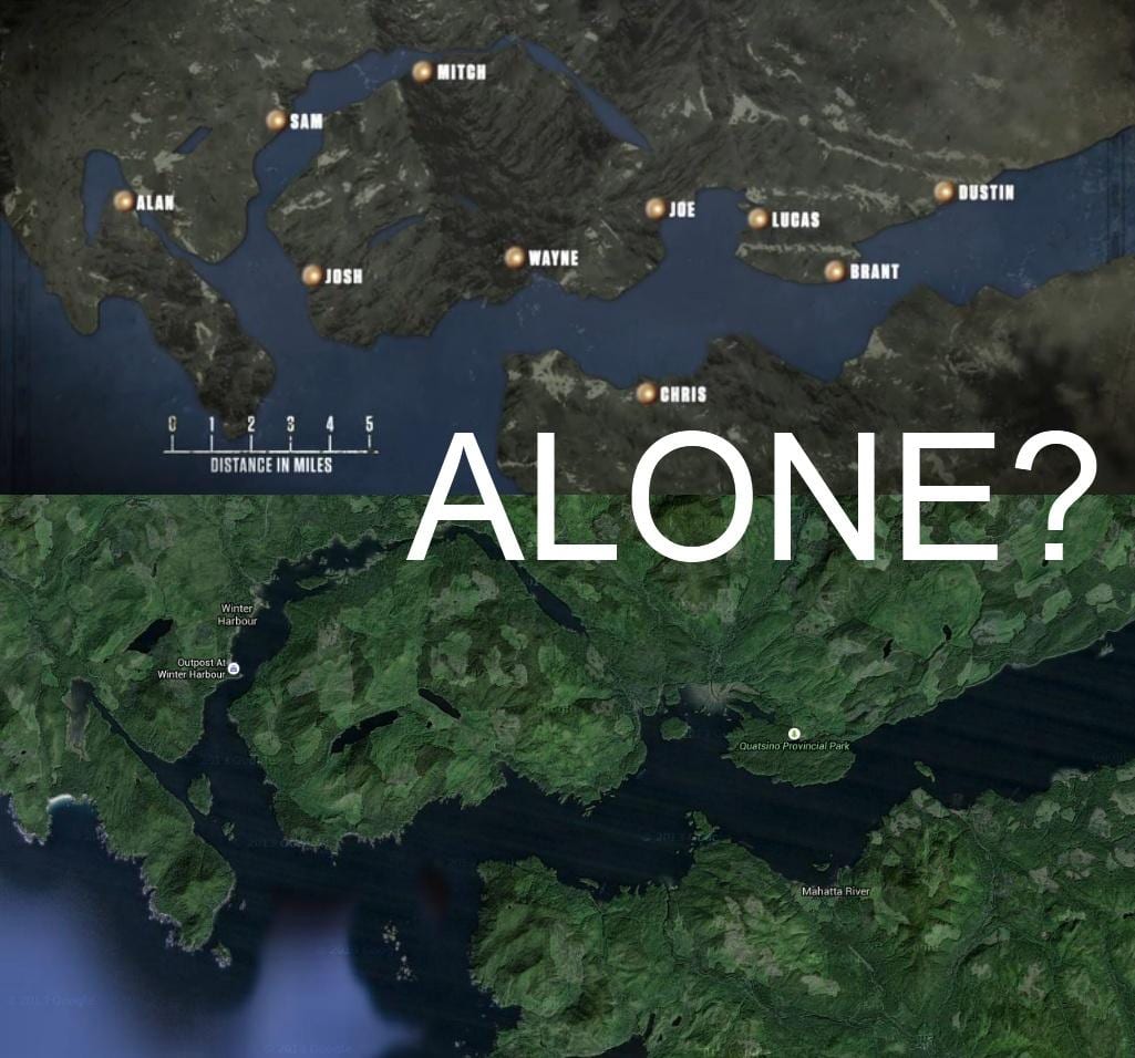 แผนที่ของแวนคูเวอร์เกาะคนเดียว