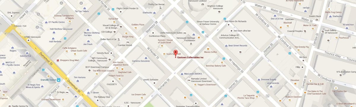 แผนที่ของ gastown แวนคูเวอร์บีซี