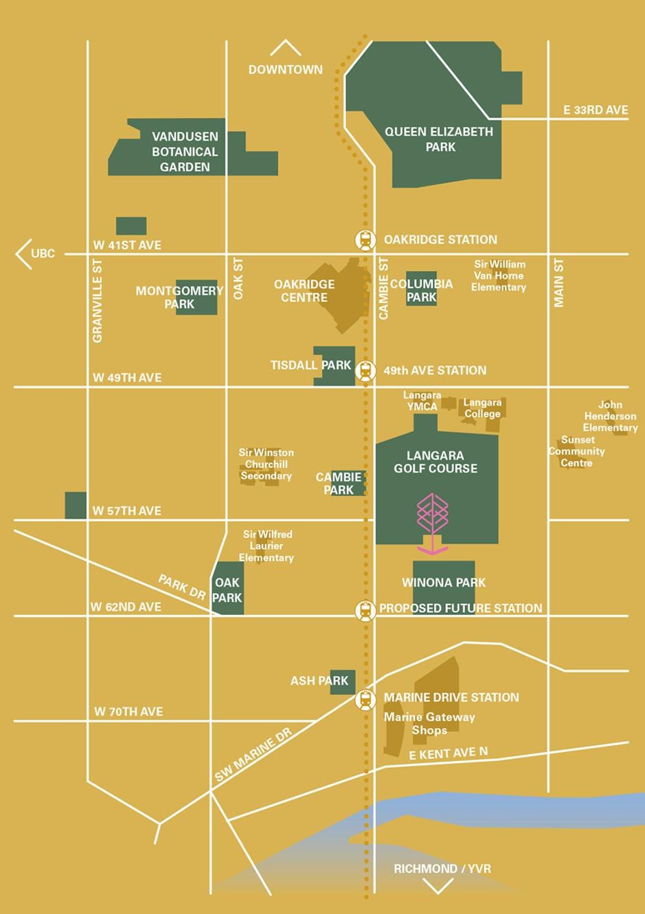 แผนที่ของ langara