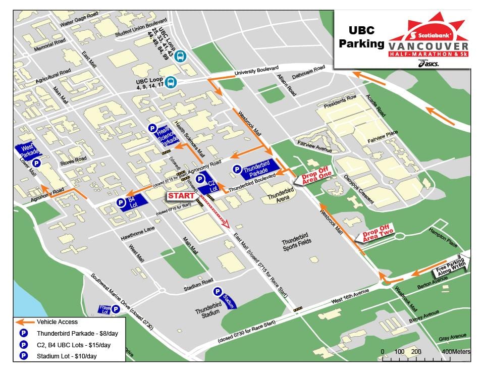 แผนที่ของ ubc ลานจอดรถ