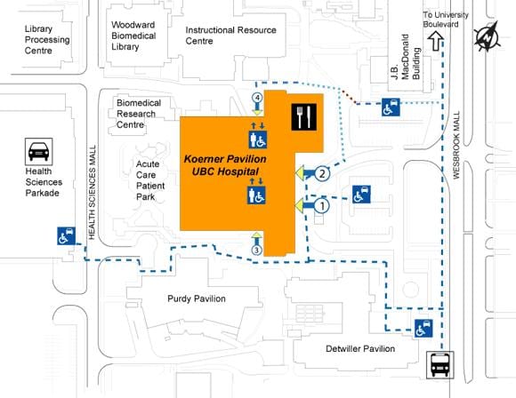 แผนที่ของ ubc โรงพยาบาล