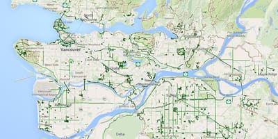 แผนที่ของตำรวจนครบาแวนคูเวอร์ cycling