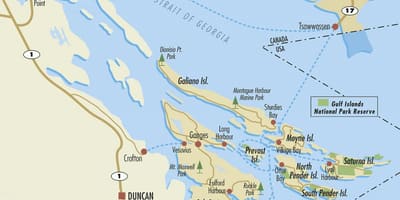 แผนที่ของเธอหมู่เกาะบีซีแคนาดา