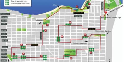 แผนที่ของ kitsilano แวนคูเวอร์