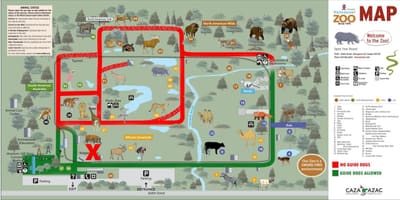 แผนที่ของแวนคูเวอร์สวนสัตว์