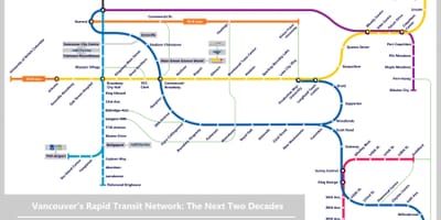 แผนที่ของแวนคูเวอร์ lrt 