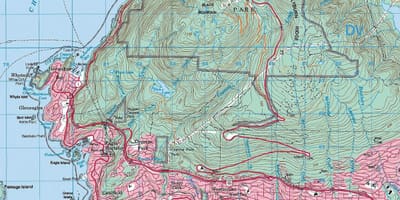 แผนที่ของแวนคูเวอร์ topographic