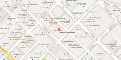 แผนที่ของ gastown แวนคูเวอร์บีซี