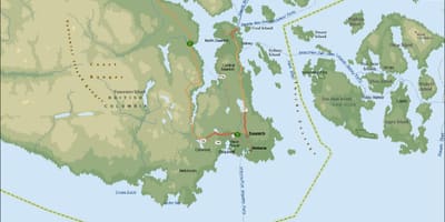 แผนที่ของ saanich แวนคูเวอร์เกาะ