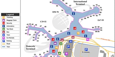 Yvr รกแซงแผนที่เทอร์มินัล
