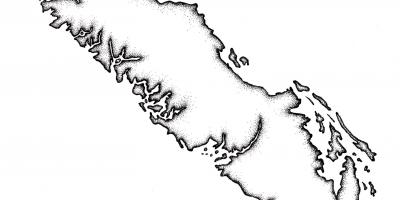 แผนที่ของแวนคูเวอร์เกาะเส้น